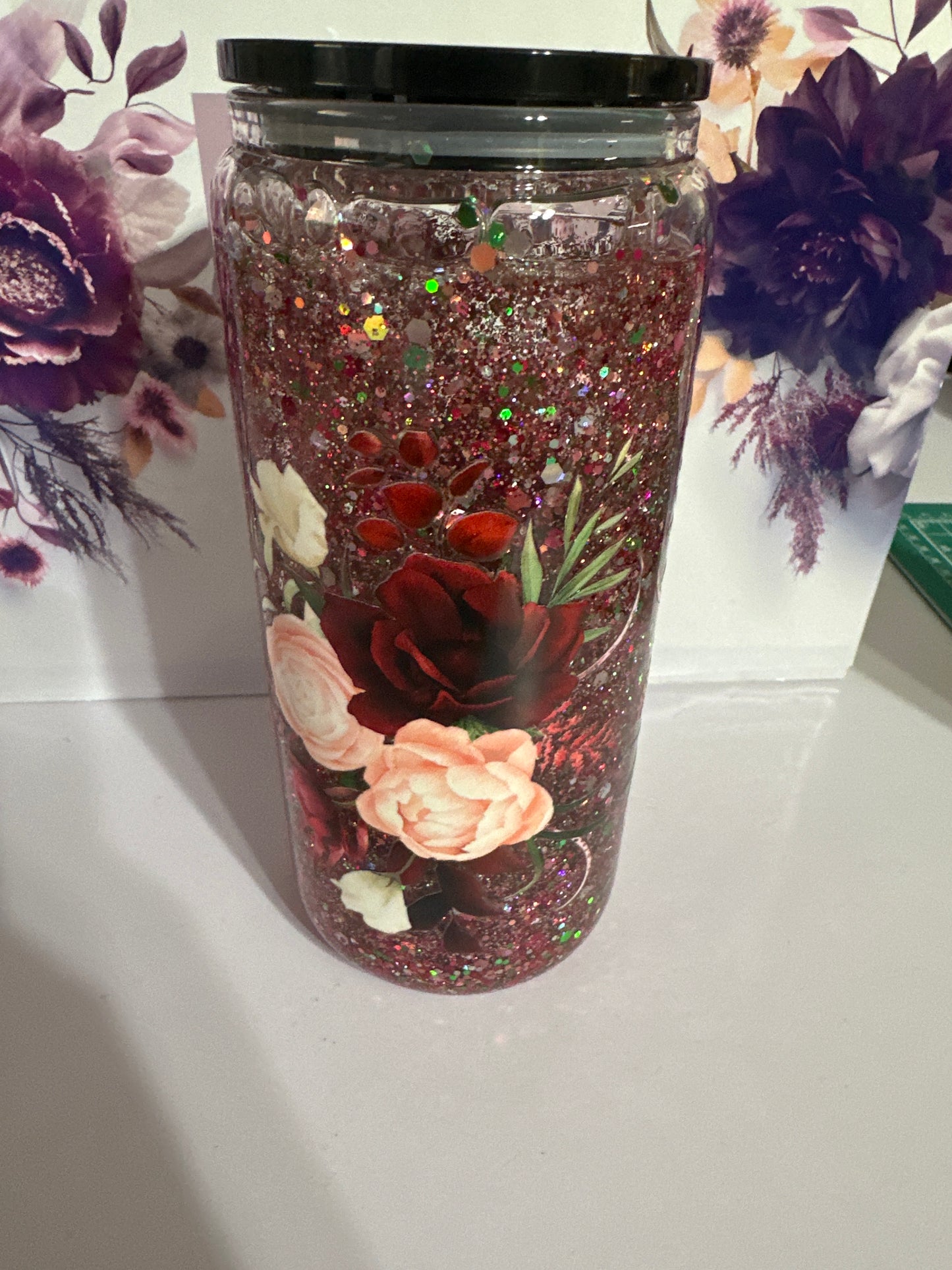 Mom Snow-Globe Tumbler Can