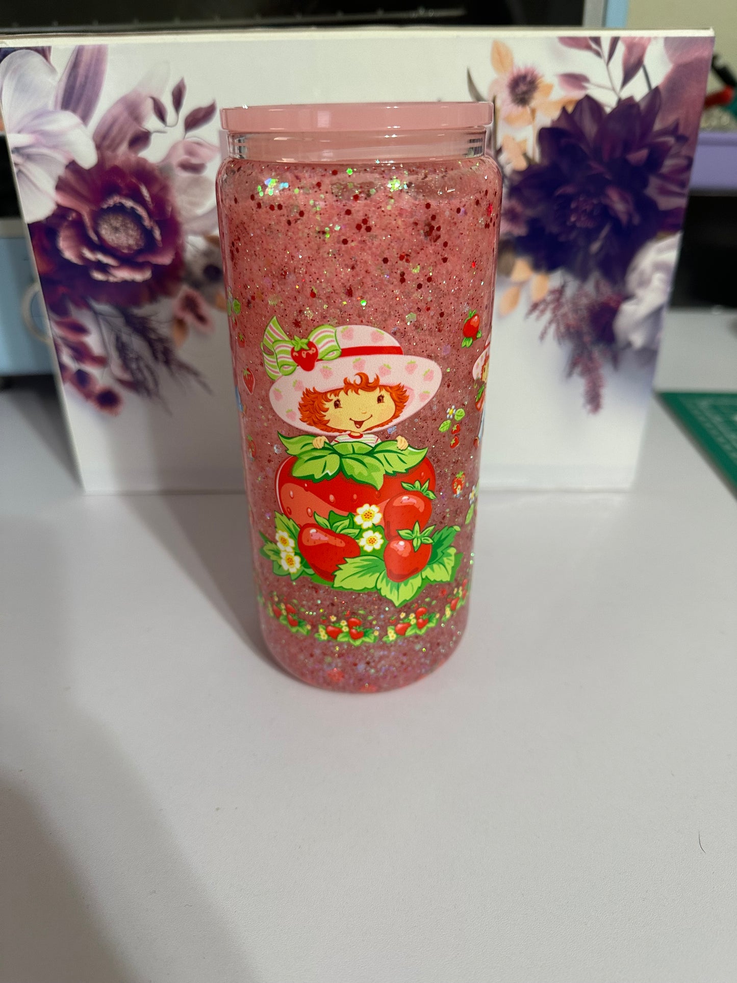 Strawberry shortcake snow globe tumbler