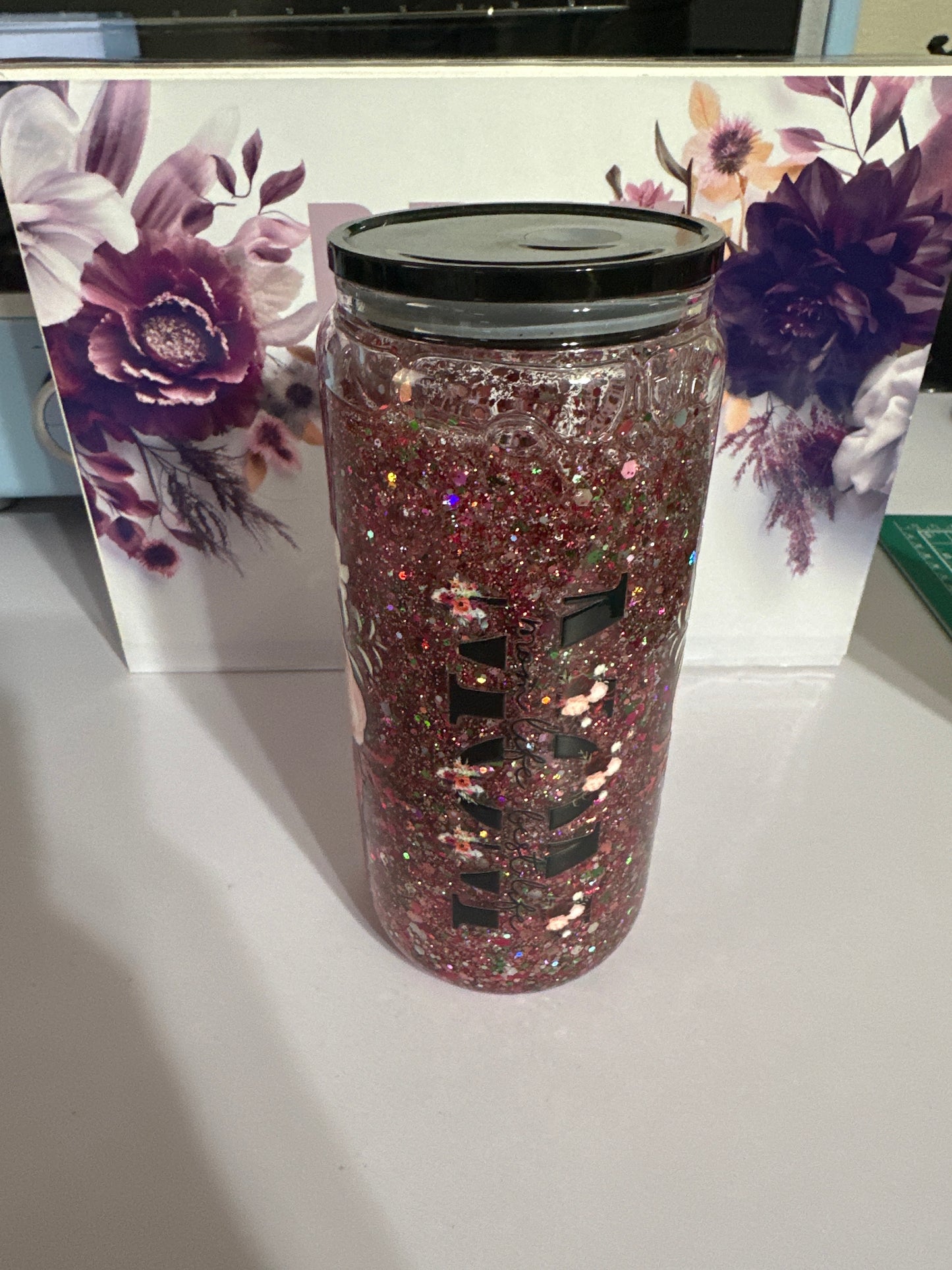 Mom Snow-Globe Tumbler Can