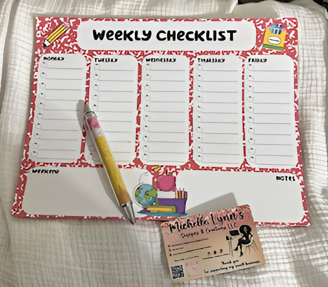 Teacher Weekly Notepad