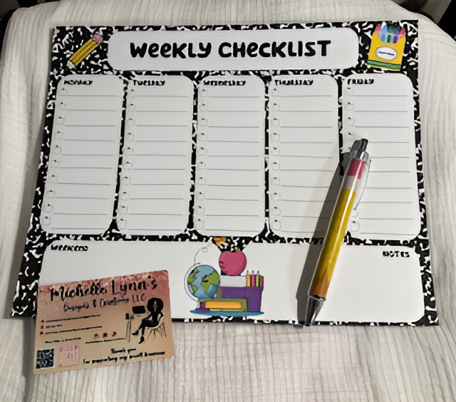 Teacher Weekly Notepad
