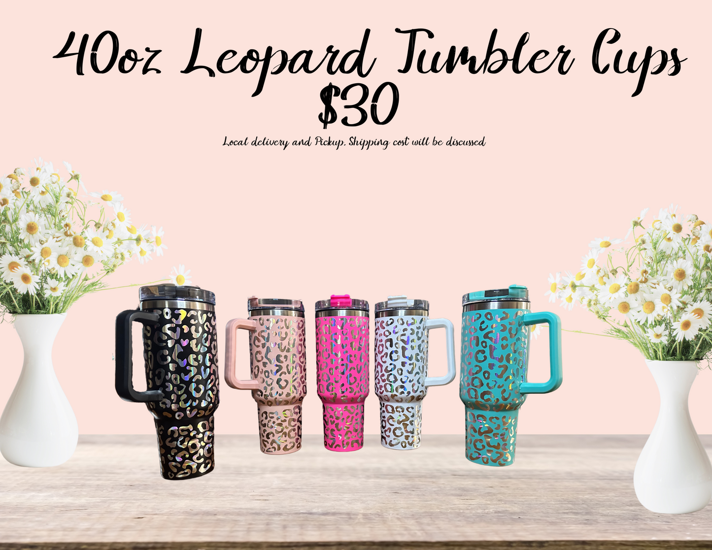 40oz Leopard Tumbler Cup